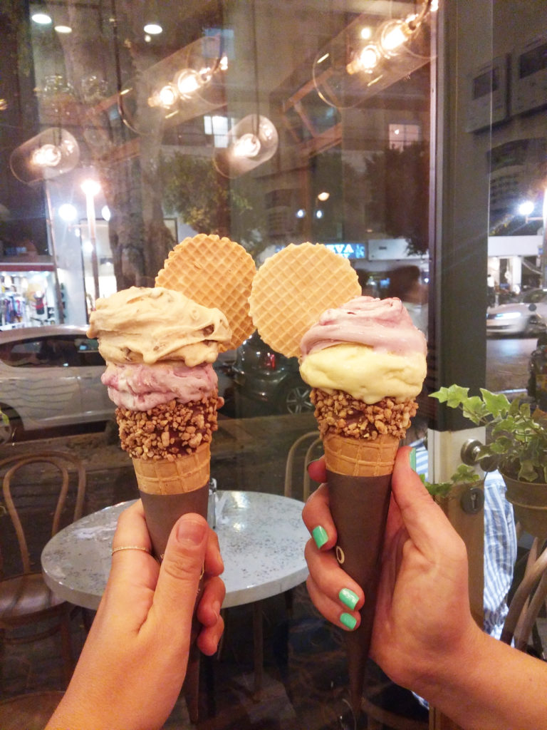 photo of two ice cream cons