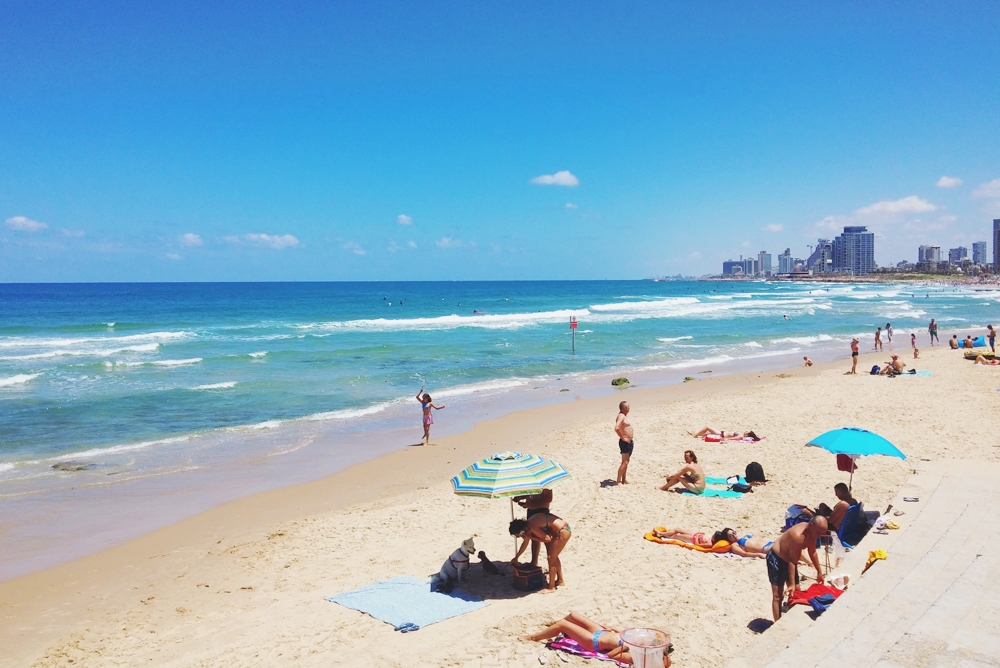 photo of a beach in Tel Aviv